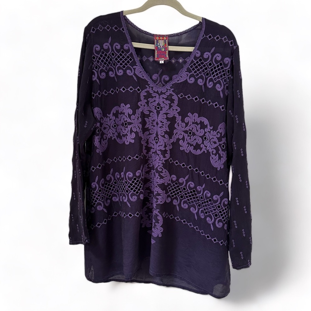 Johnny Was Deep Purple Tunic